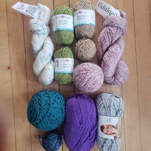 Yarn Lot - Destash - Superwash merino, alpaca, natural fiber blends